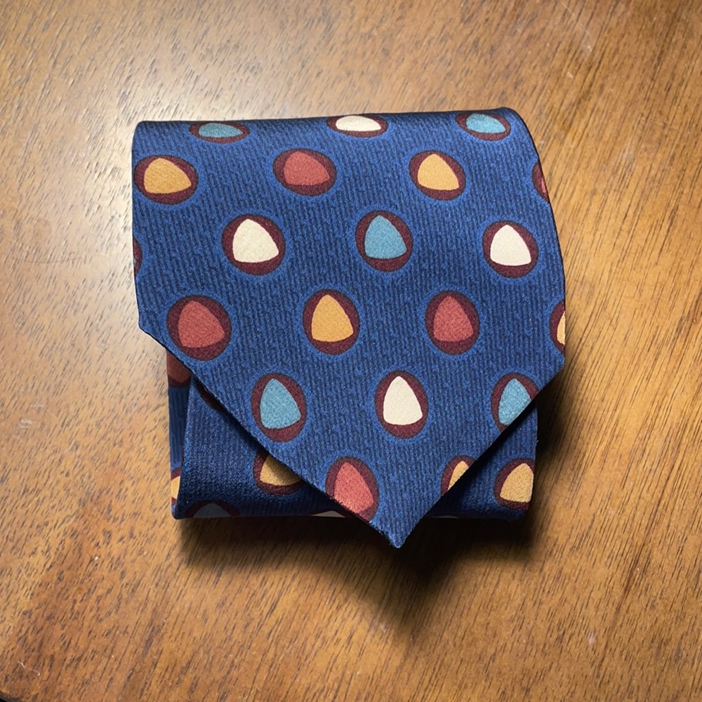 Nino Cerutti Handmade Vintage Silk Tie 70s Patterned